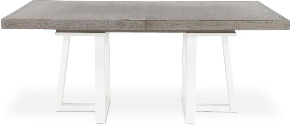 Palmetto Heights Gray and White Dining Table