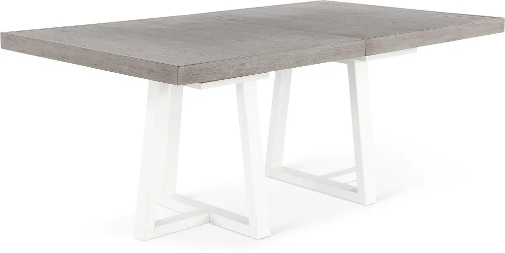 Palmetto Heights Gray and White Dining Table