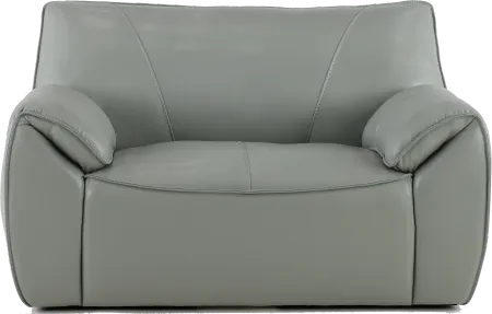 Caesar Gray Leather Chair