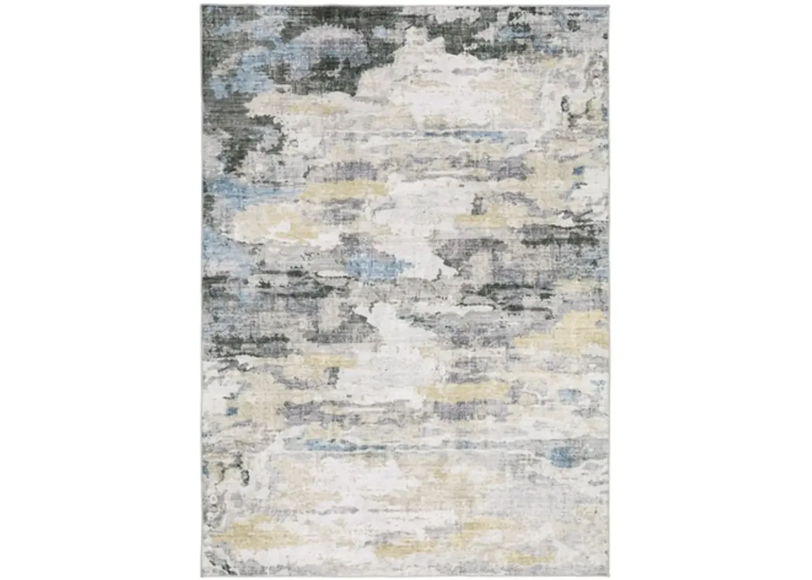 Malibu 2 x 3 Gray Abstract Washable Area Rug