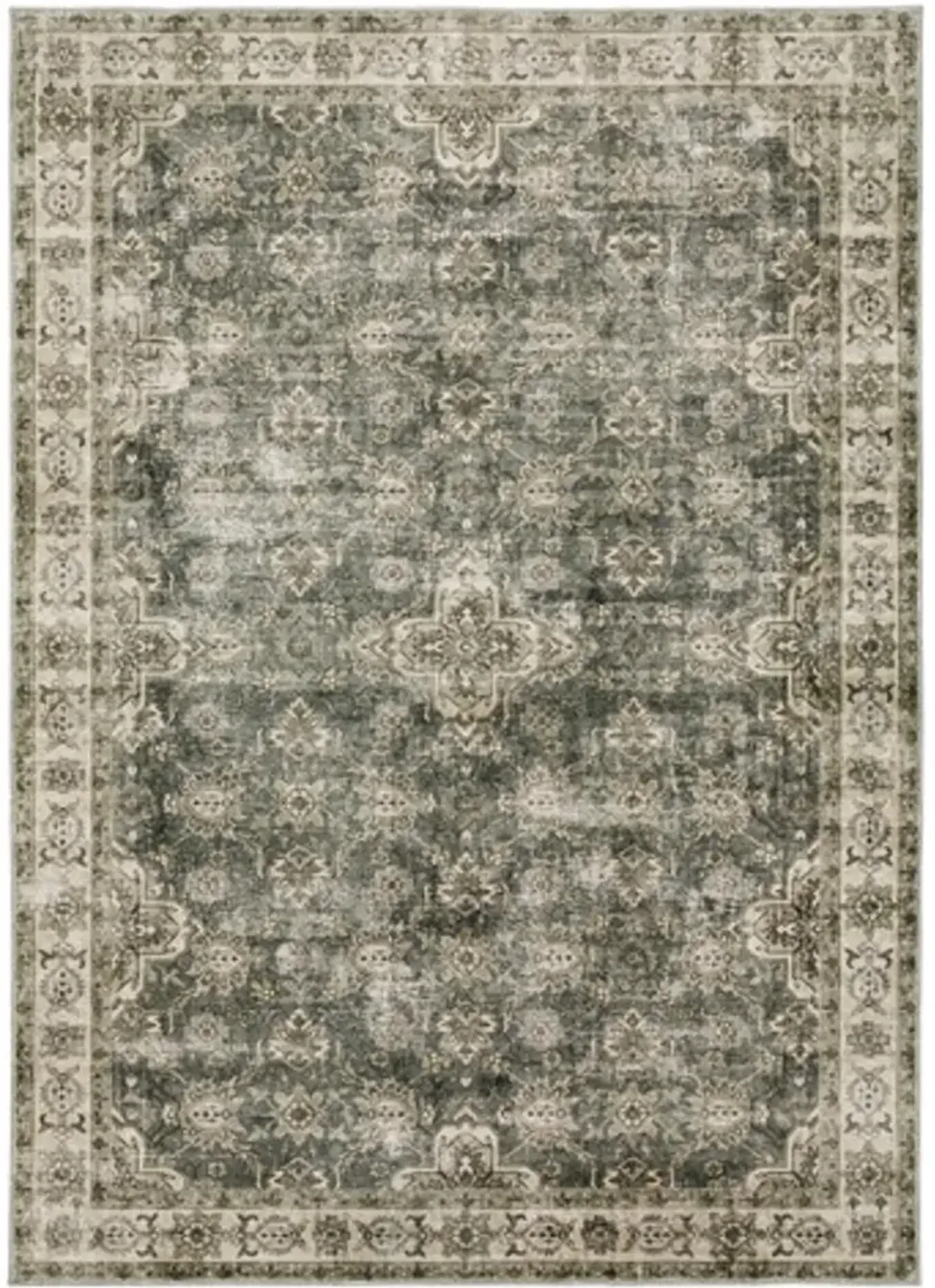 Malibu 2 x 3 Blue and Beige Washable Area Rug