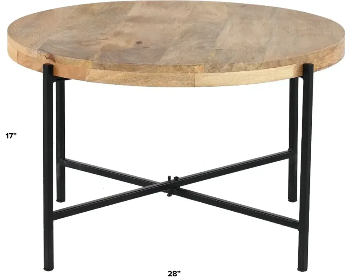 Camden Natural and Black Coffee Table