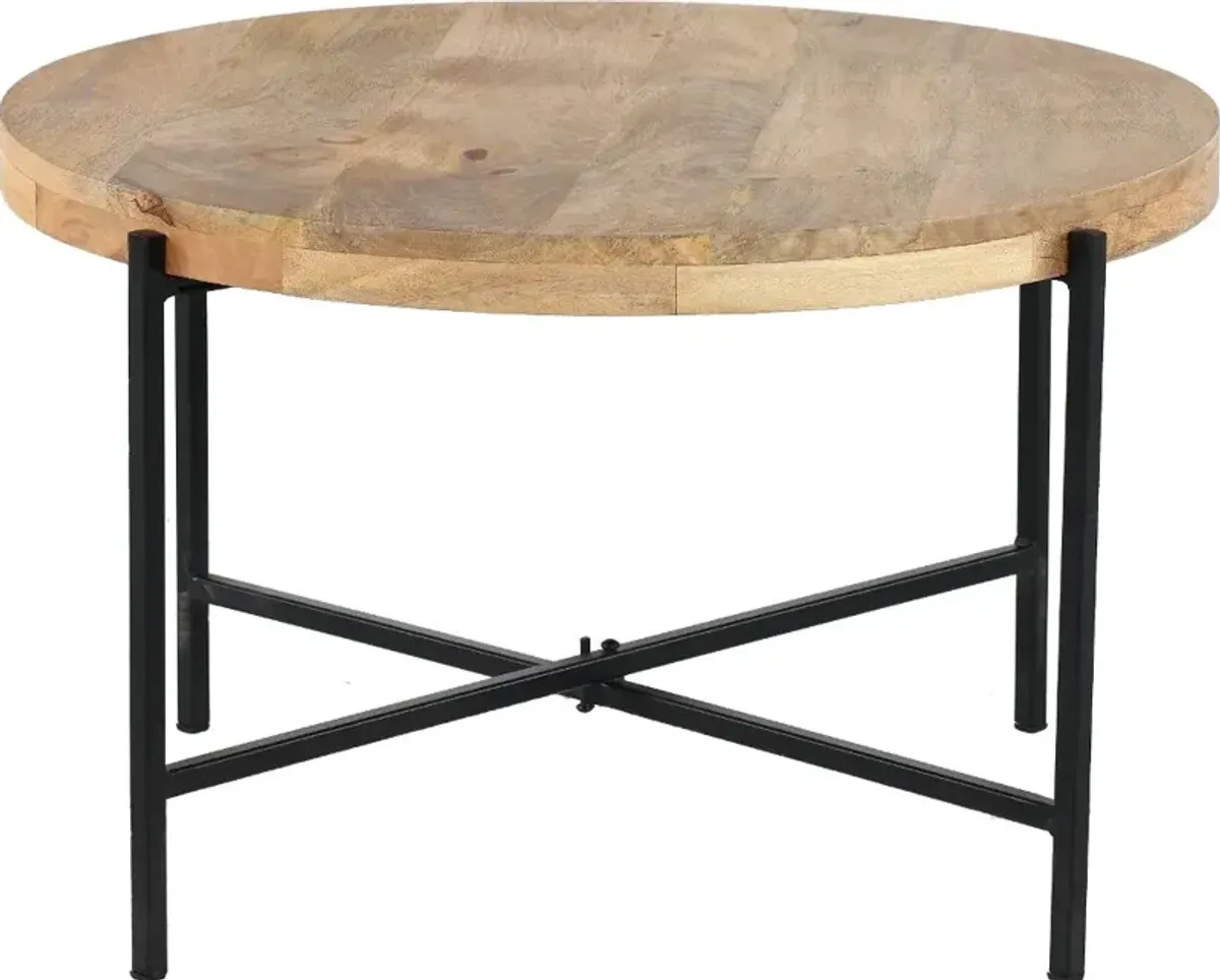 Camden Natural and Black Coffee Table