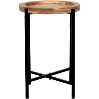 Camden Natural and Black End Table