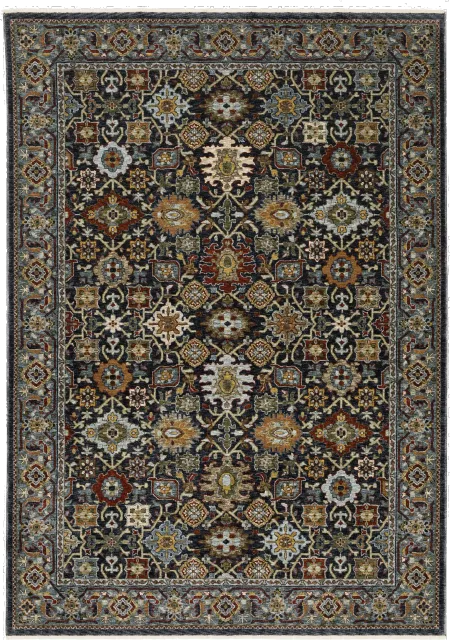 Aberdeen 5 x 8 Traditional Blue Area Rug