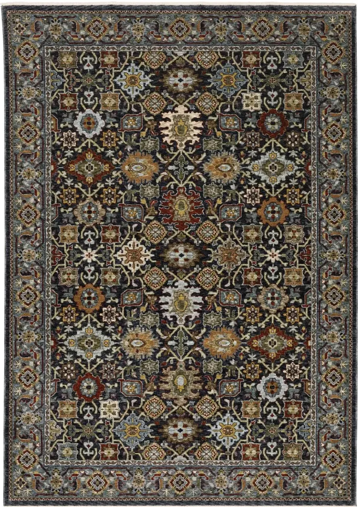 Aberdeen 5 x 8 Traditional Blue Area Rug