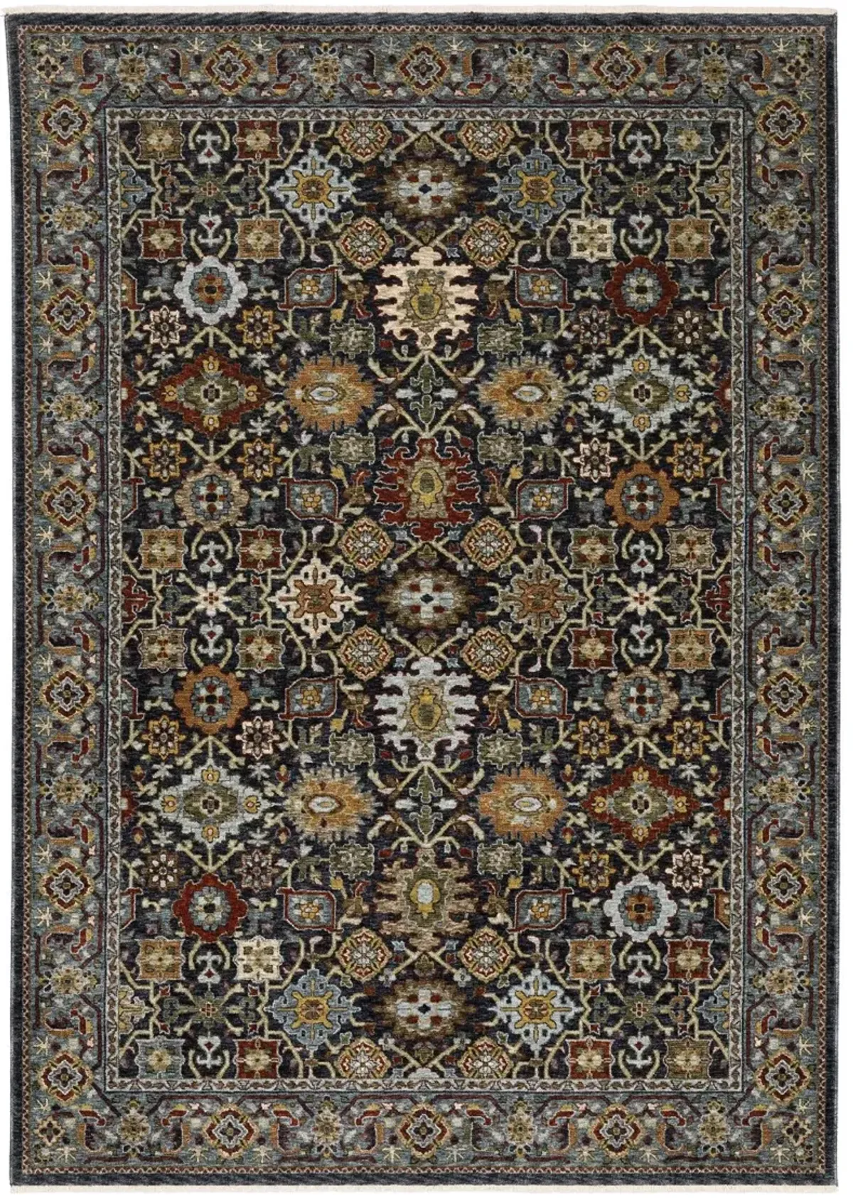 Aberdeen 5 x 8 Traditional Blue Area Rug