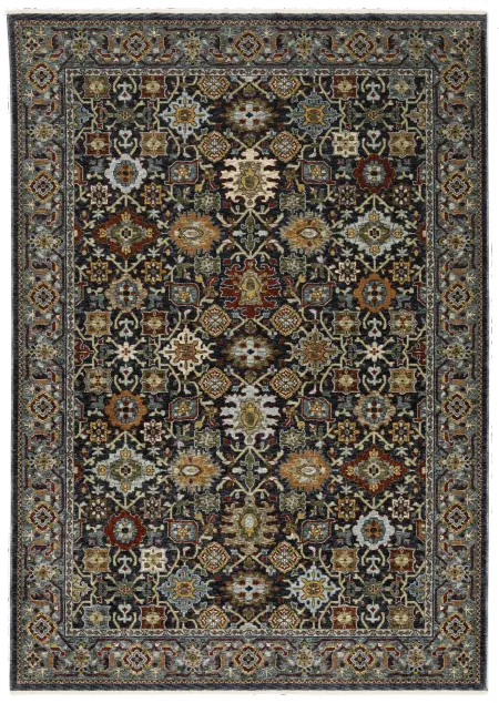 Aberdeen 5 x 8 Traditional Blue Area Rug