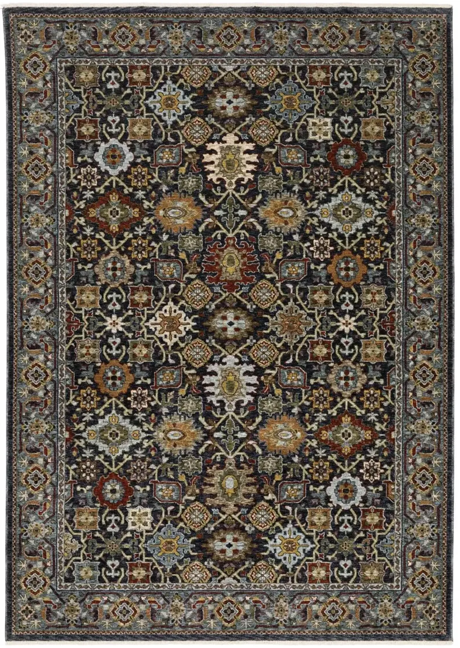 Aberdeen 8 x 11 Traditional Blue Area Rug