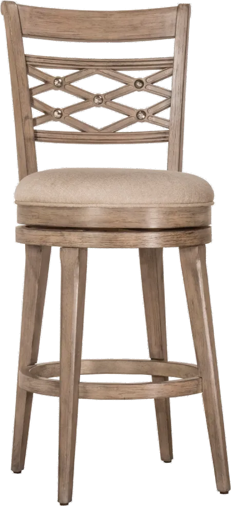 Chesney Contemporary Weathered Gray Swivel Counter Height Stool