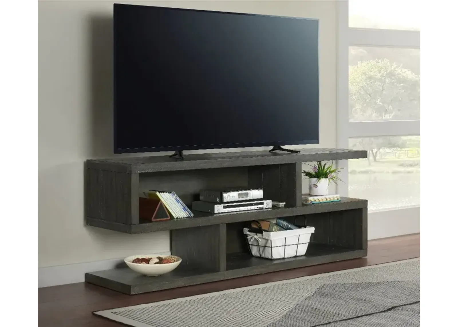 Lexington Contemporary 70 Inch Grey TV Console