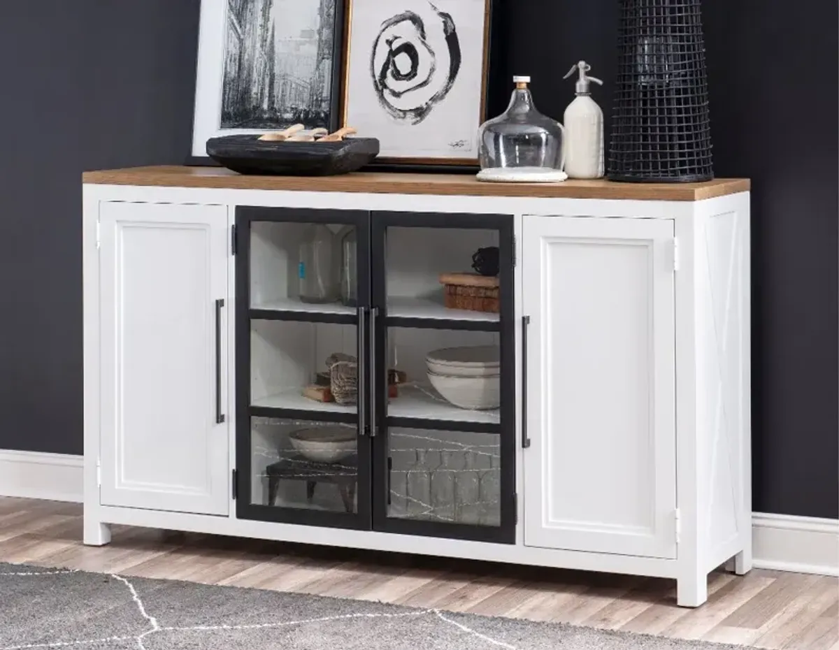 Franklin Oak and White Dining Credenza