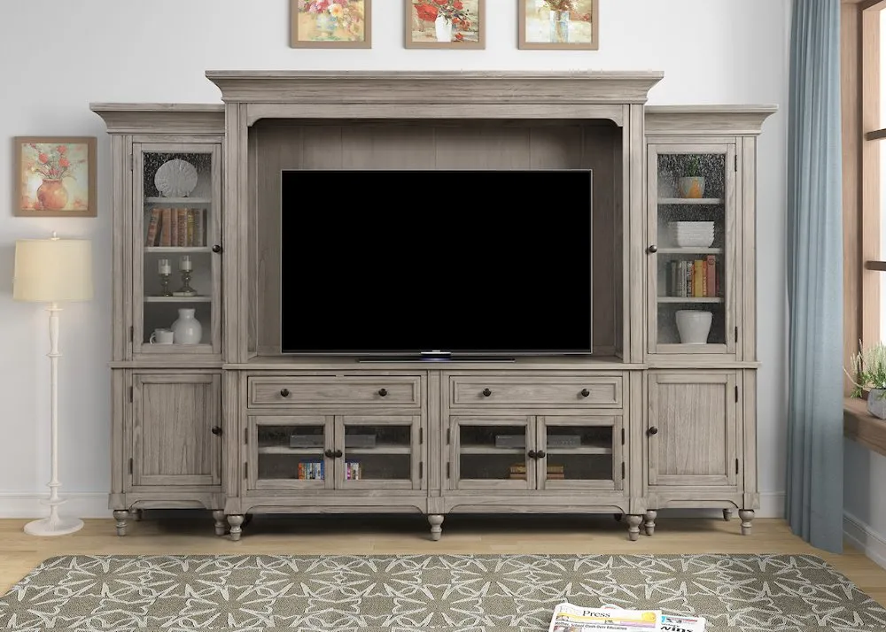 Warner Park Beige Entertainment Wall