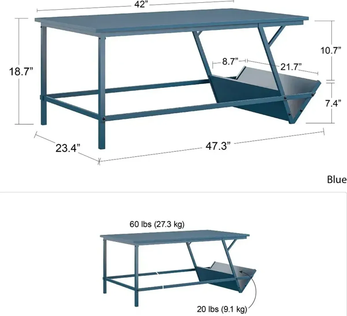 Camden Blue Coffee Table