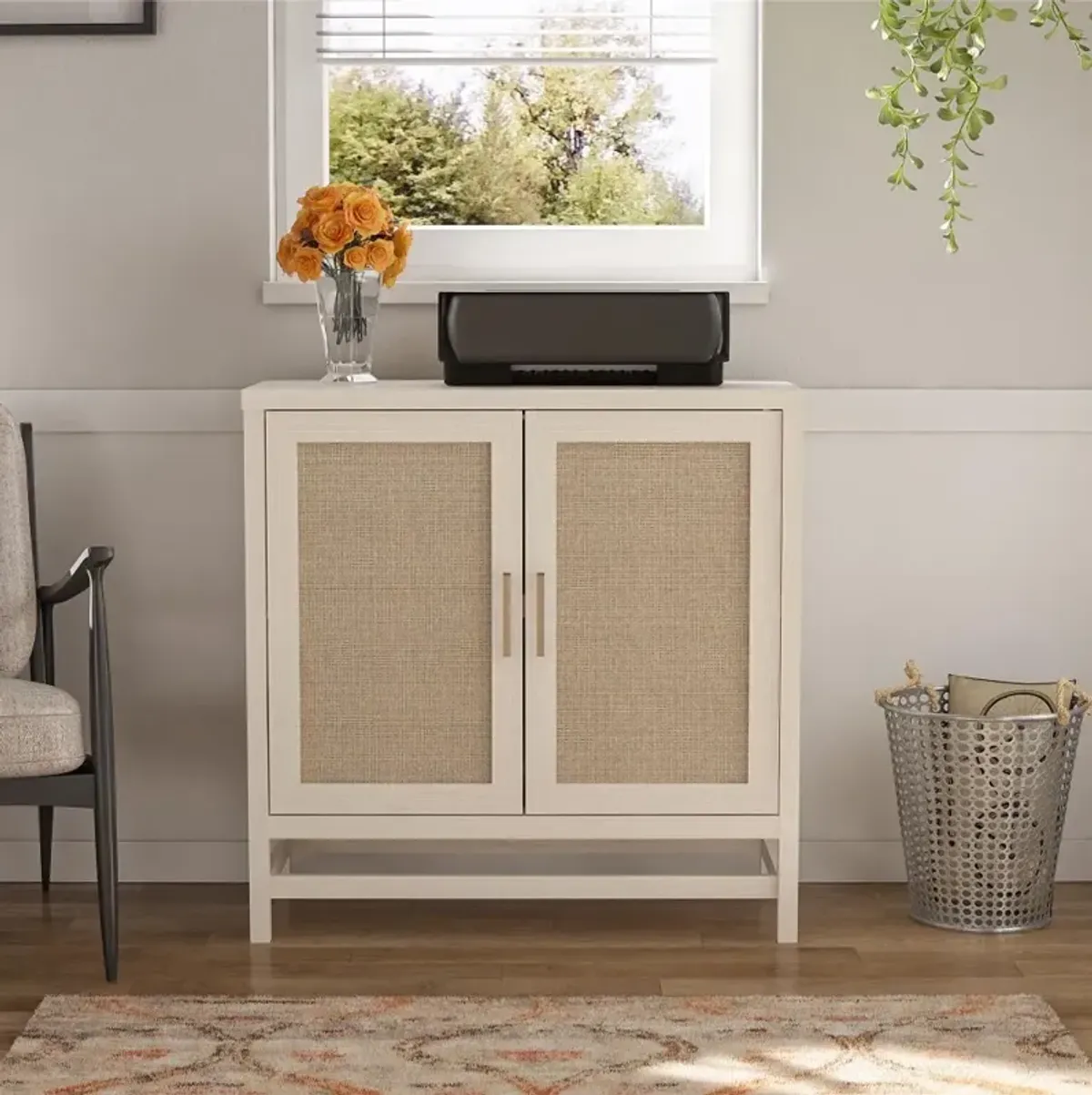 Lennon Ivory Oak Two Door Storage Cabinet