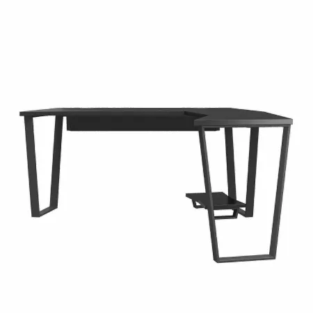 Genesis Contemporary Black Gaming L-Desk with CPU Stand
