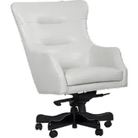 Porter Alabaster White Leather Desk Chair