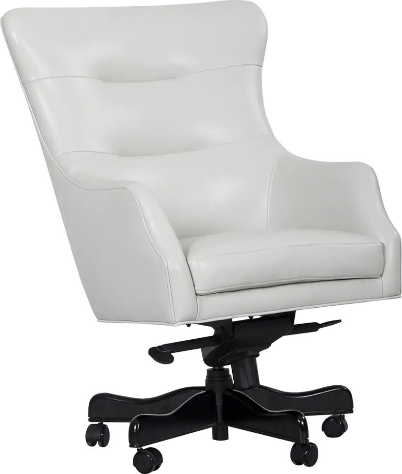 Porter Alabaster White Leather Desk Chair