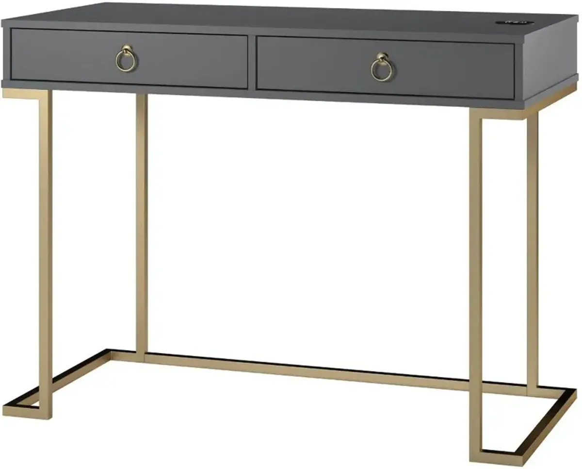 Serenity Contemporary Graphite Gray Computer Desk