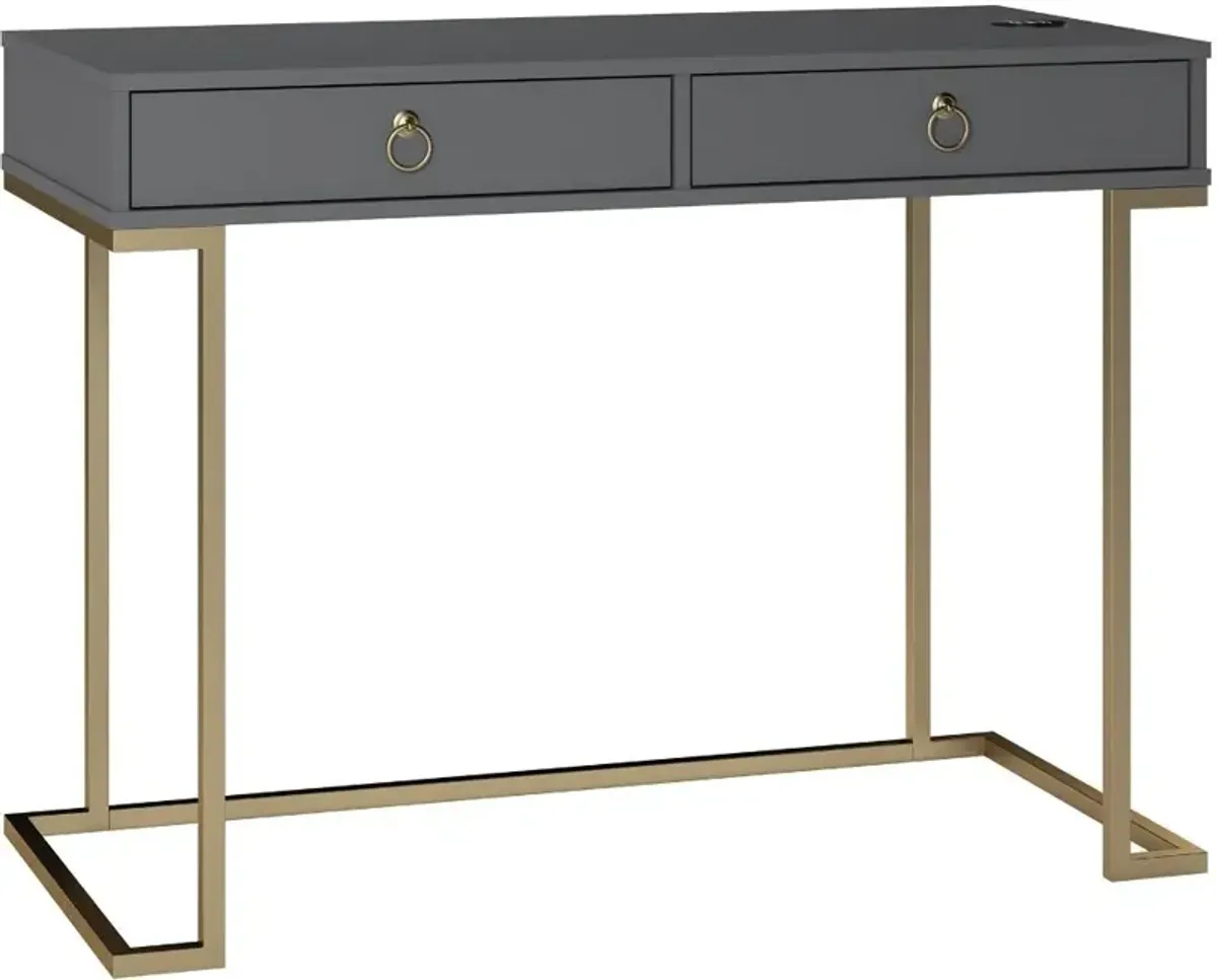 Serenity Contemporary Graphite Gray Computer Desk