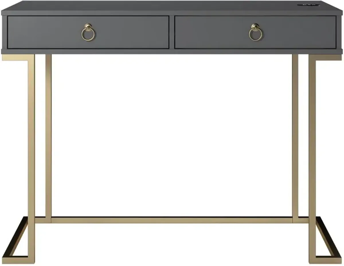 Serenity Contemporary Graphite Gray Computer Desk