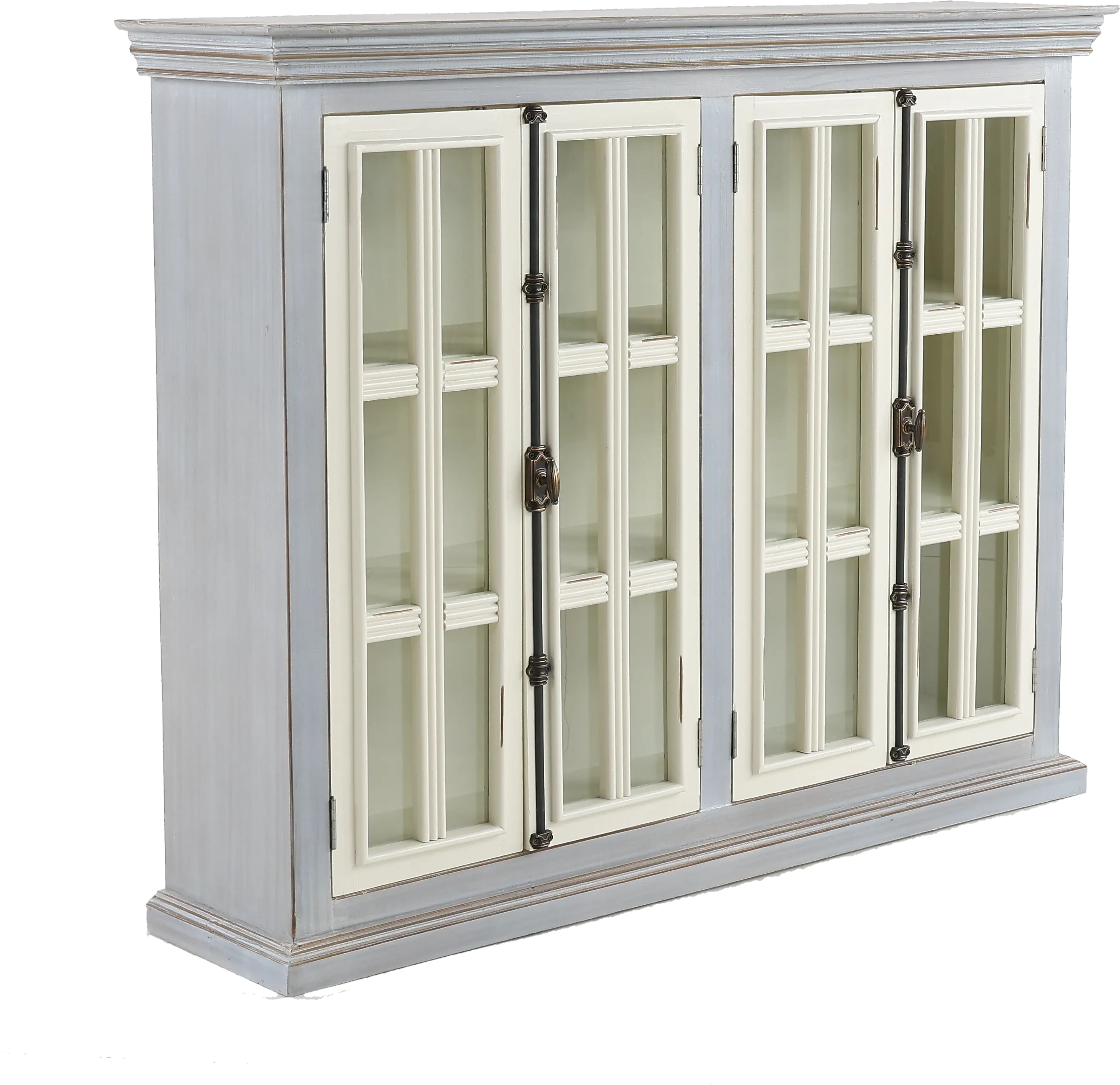 Florence Gray Two Tone Curio Cabinet