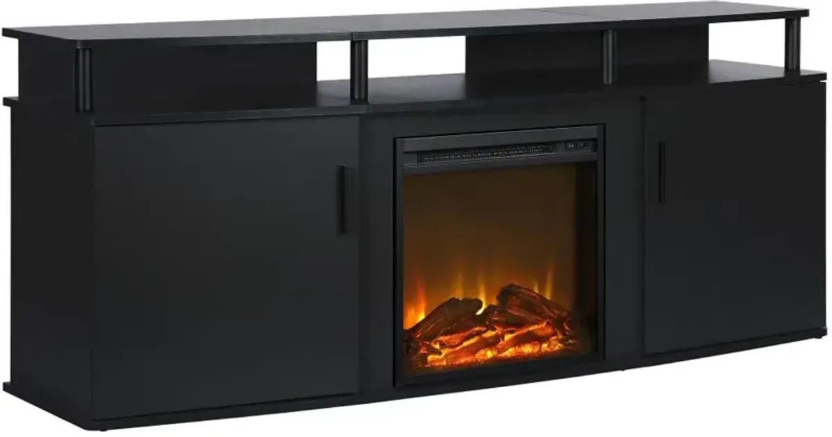Carson Black Electric Fireplace TV Console