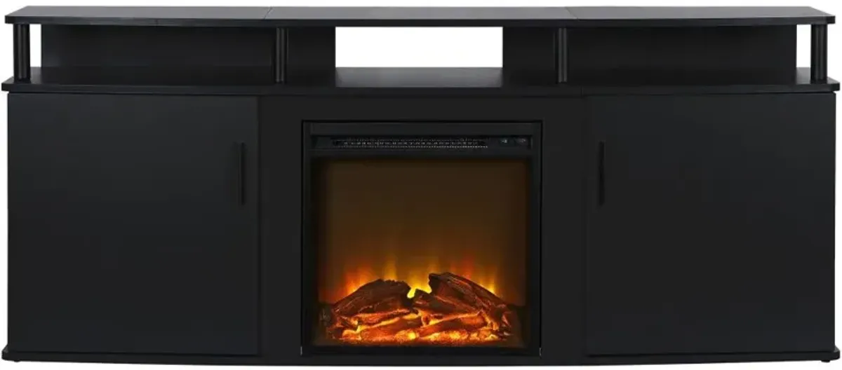 Carson Black Electric Fireplace TV Console