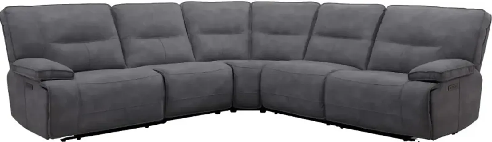 Spartacus Cobalt 5 Piece Power Reclining Sectional