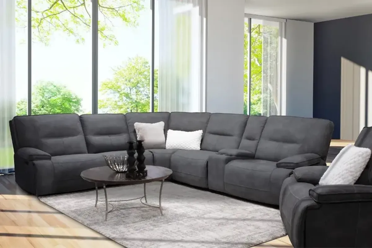 Spartacus Cobalt 6-Piece Power Reclining Sectional