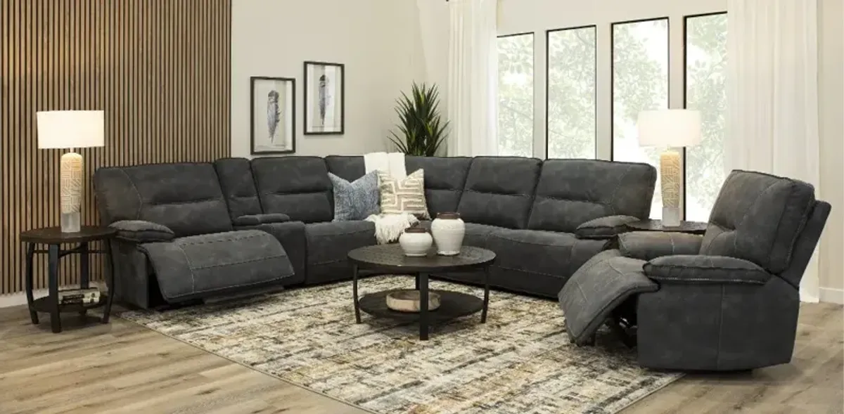 Spartacus Cobalt 6-Piece Power Reclining Sectional