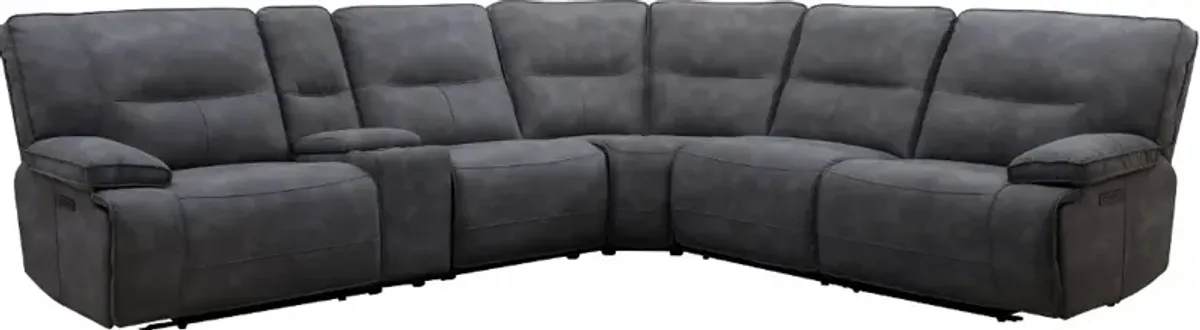 Spartacus Cobalt 6-Piece Power Reclining Sectional