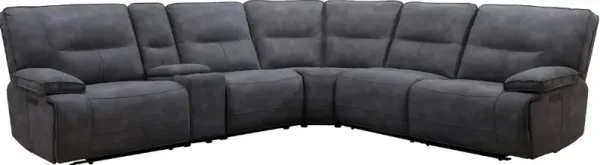 Spartacus Cobalt 6-Piece Power Reclining Sectional