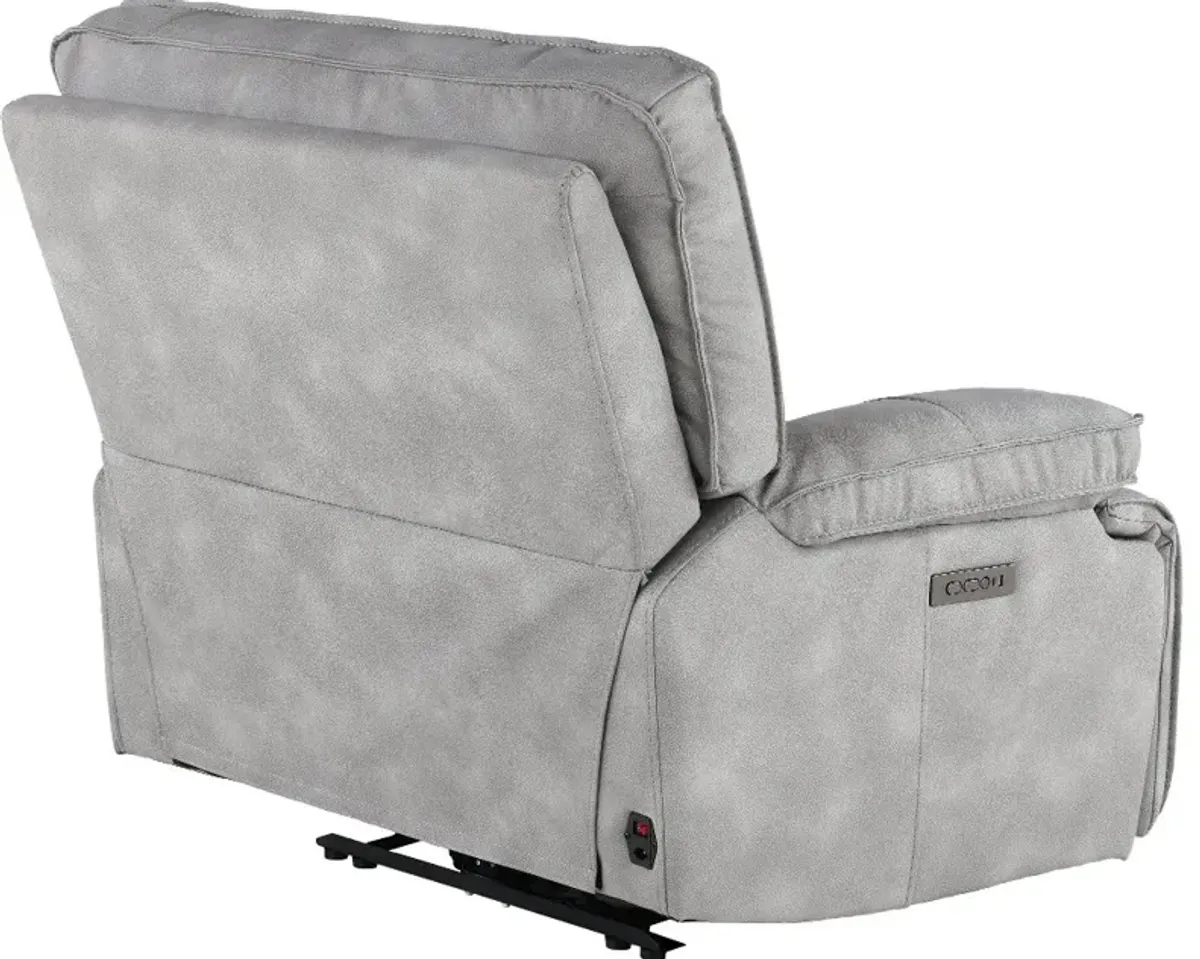 Spartacus Gladiator Sky Gray Power Recliner