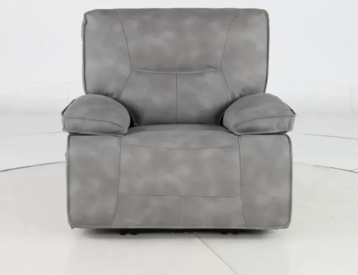 Spartacus Gladiator Sky Gray Power Recliner