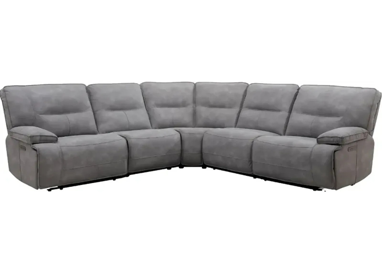 Spartacus Sky Gray 5-Piece Power Reclining Sectional