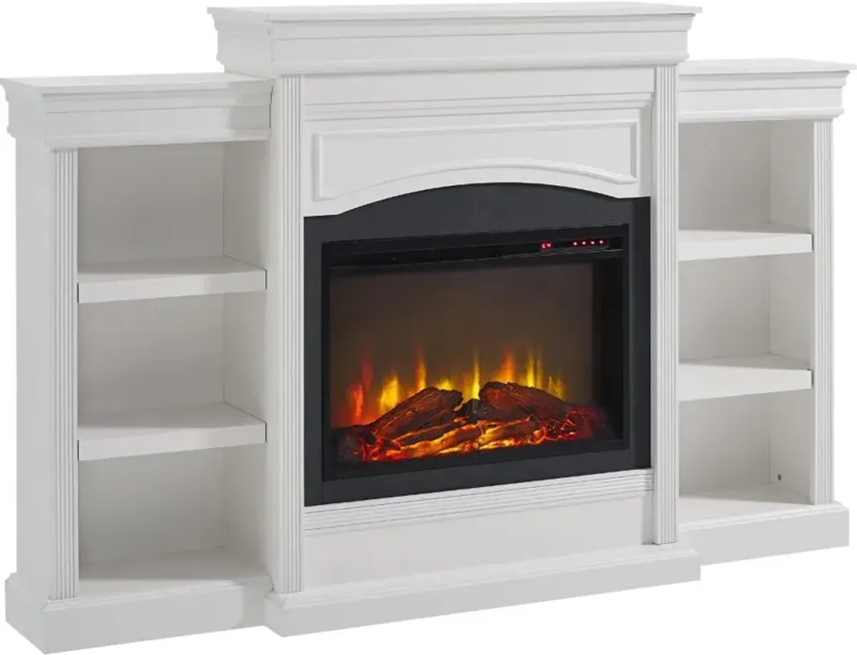 Lamont Transitional White Mantel Fireplace