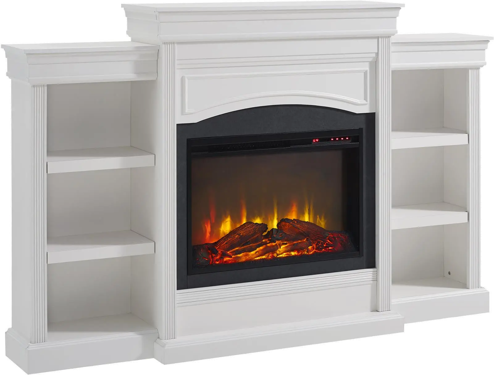 Lamont Transitional White Mantel Fireplace