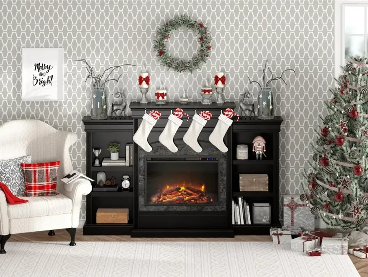 Lamont Transitional Black Mantel Fireplace