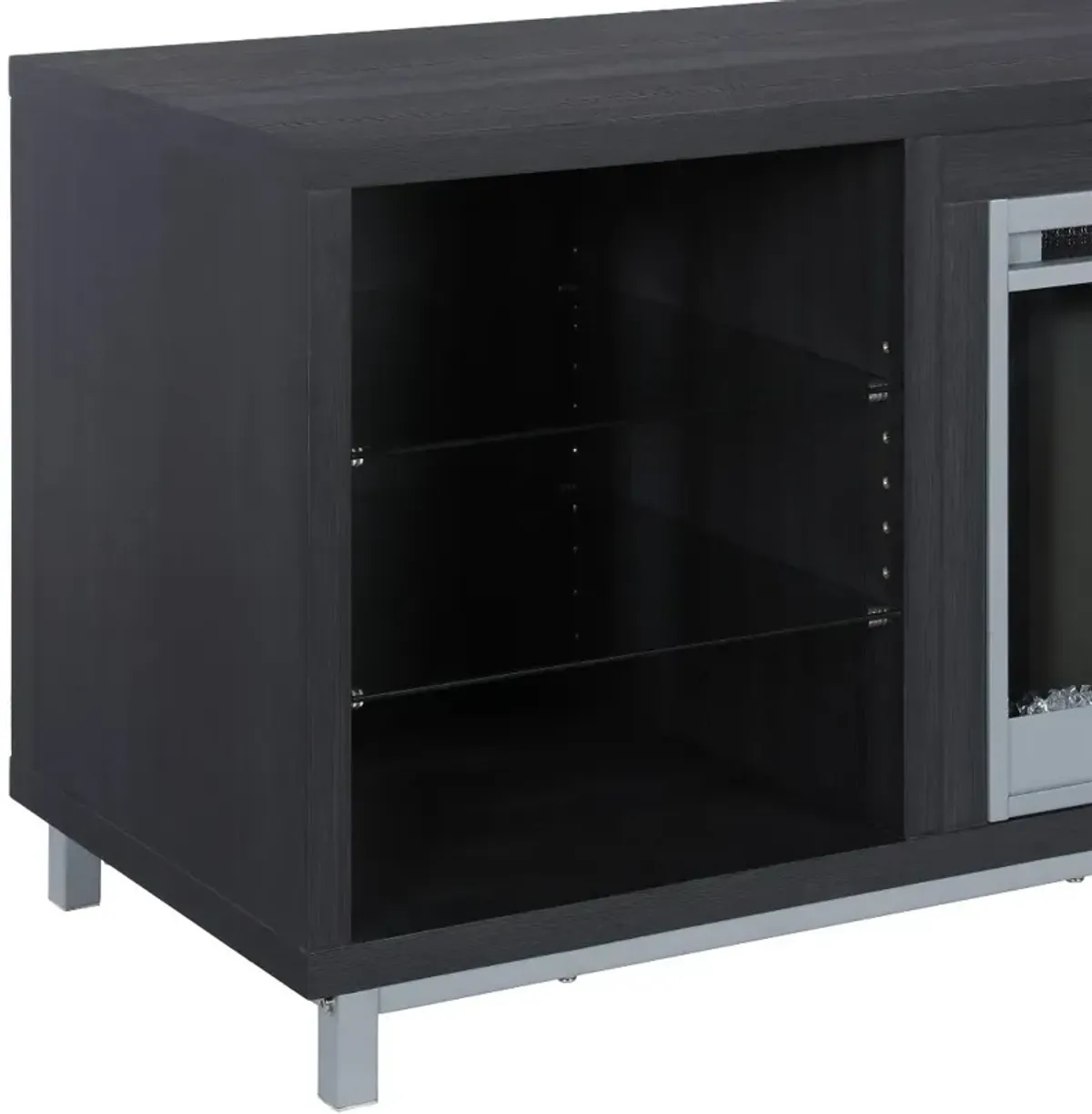 Lumina Black Oak 65" Fireplace TV Stand