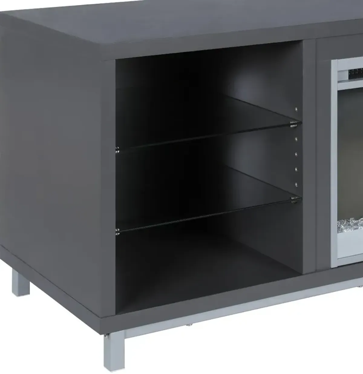 Lumina Modern Graphite Gray Fireplace TV Stand