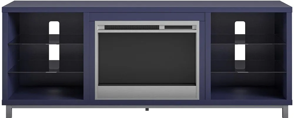 Lumina Modern Navy Deluxe Fireplace TV Stand