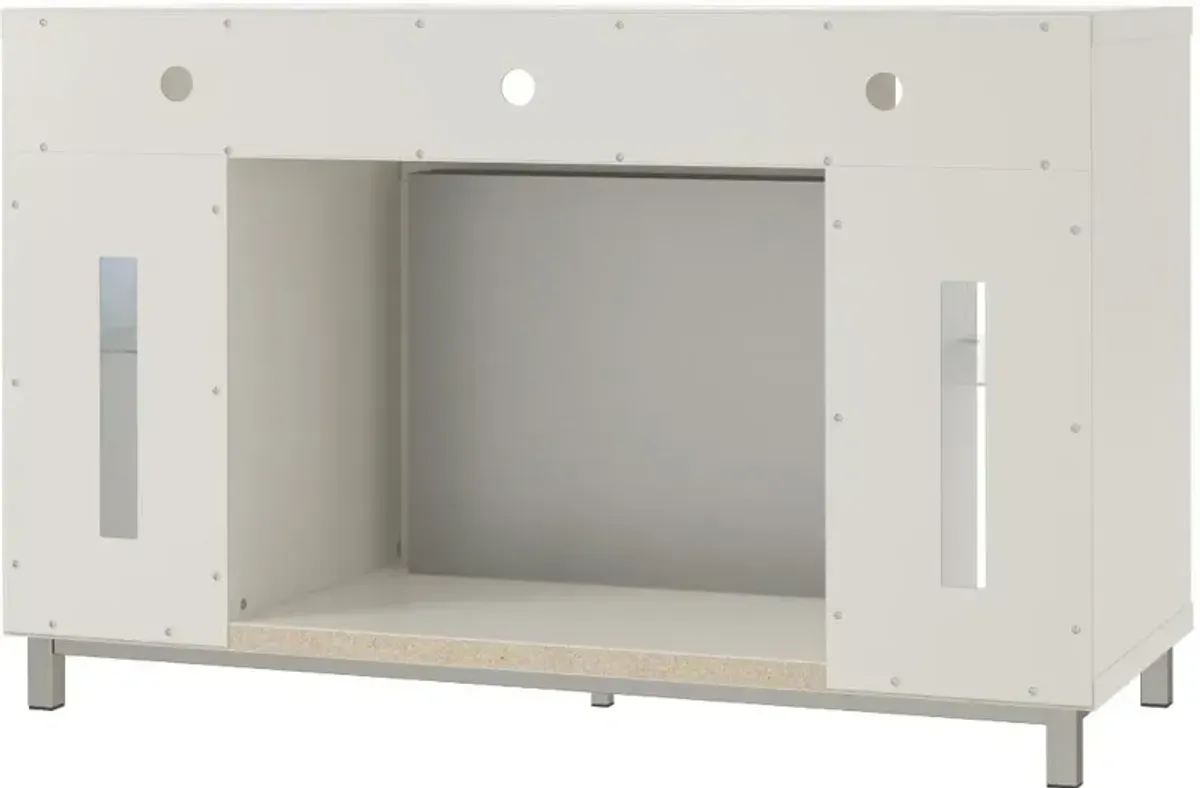 Lumina Modern White Fireplace TV Stand