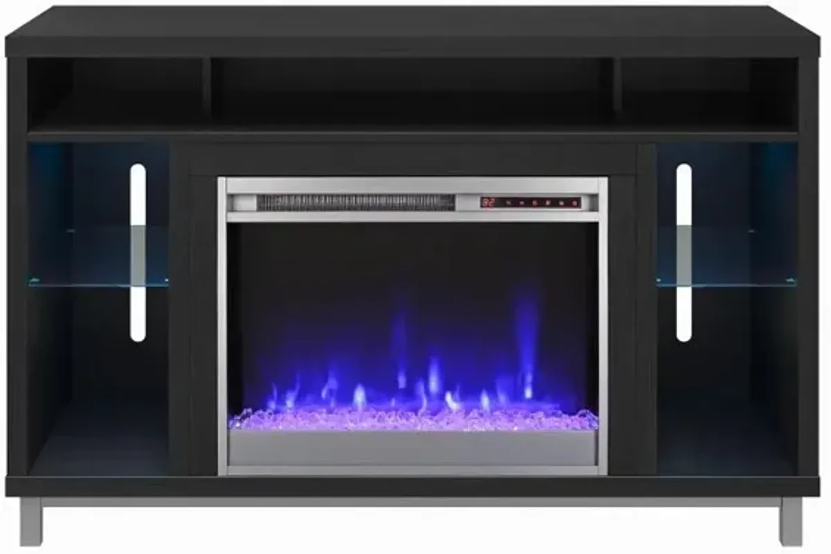 Lumina Black Oak Fireplace TV Stand