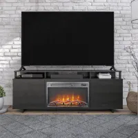 Mason Black Oak 60" Fireplace TV Stand