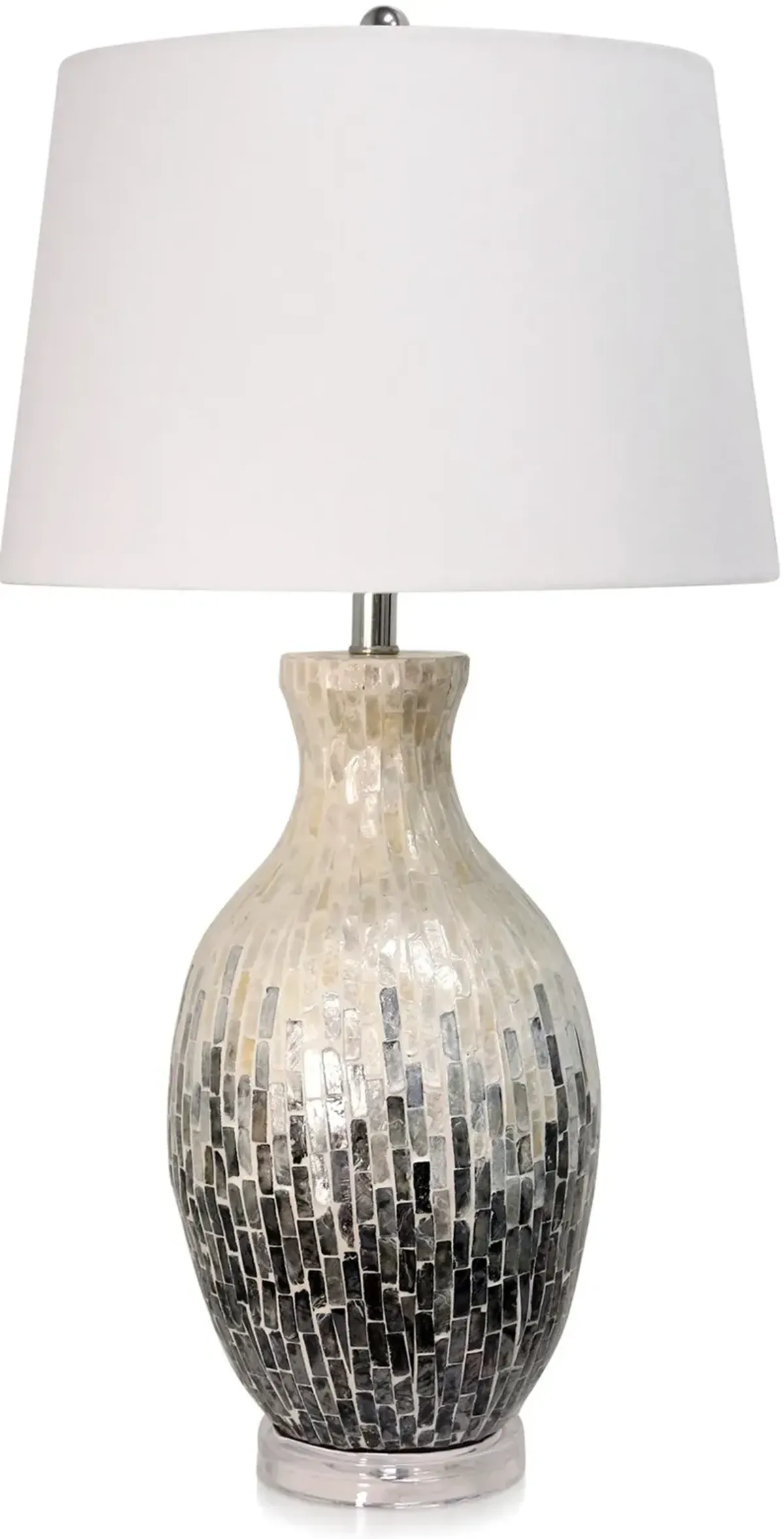 33 Inch Capiz Shell Ceramic Lamp