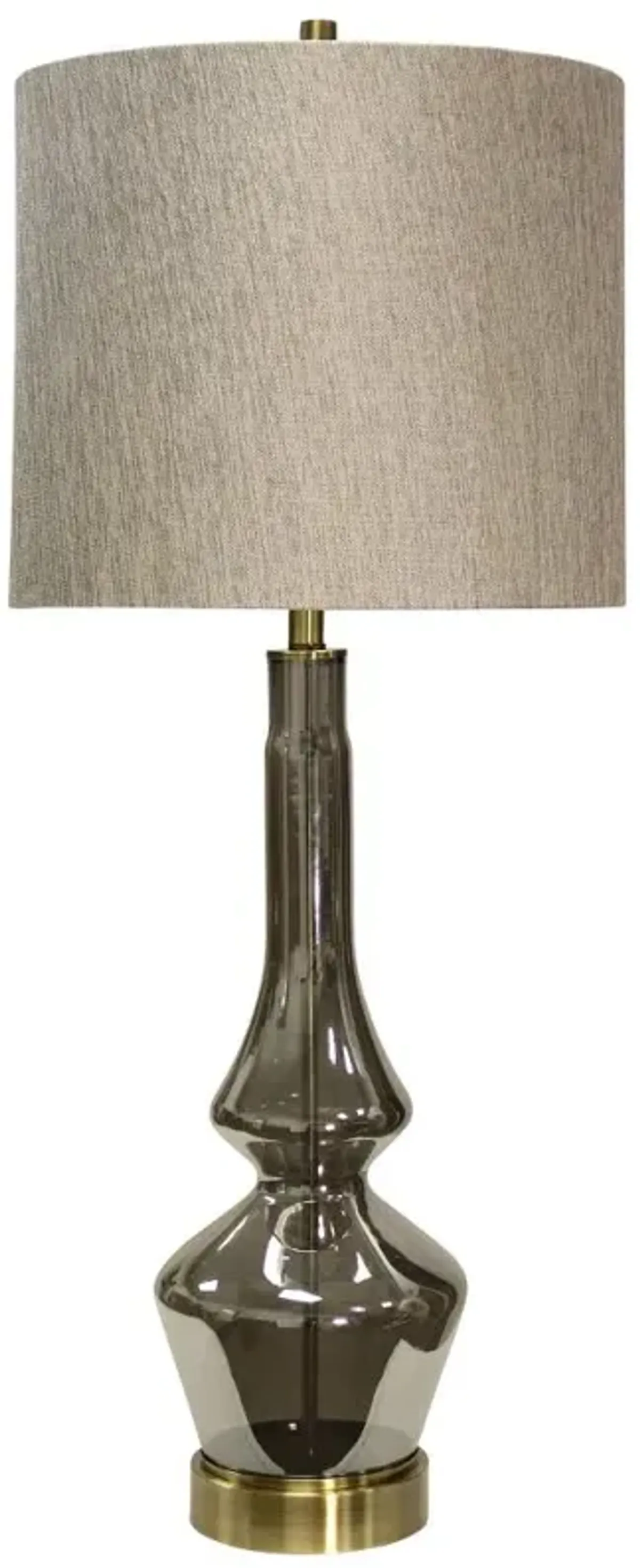40" Burgetts Smoke Glass Table Lamp