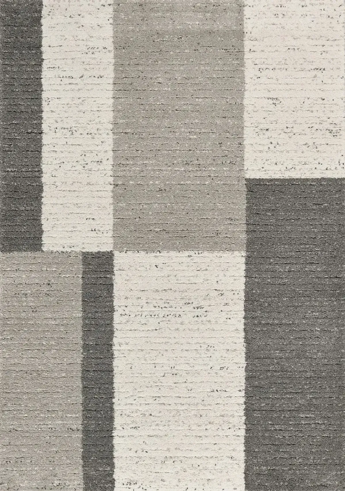 Ravine 8 x 11 Gray Rectangles Area Rug