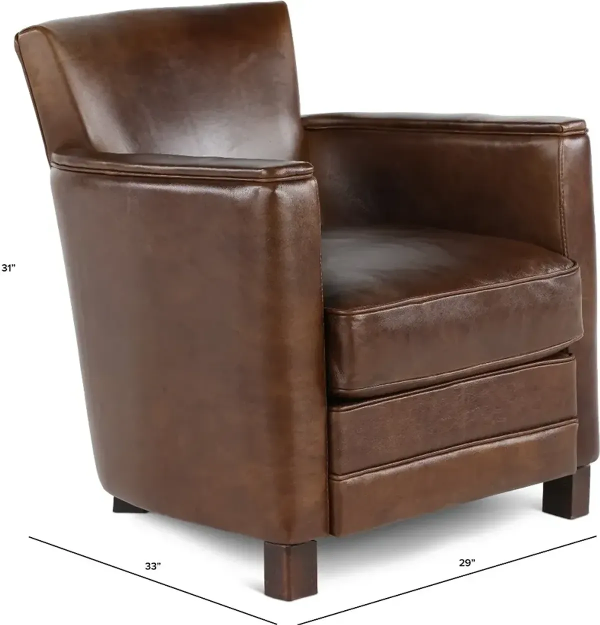 Utah Brown Leather Chair