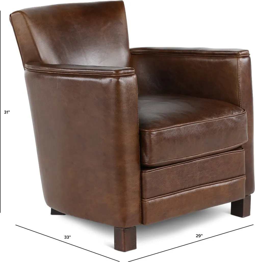 Utah Brown Leather Chair